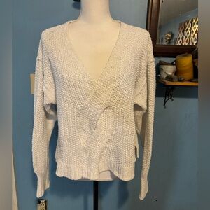 Free People, White, Twist Front, Sweater